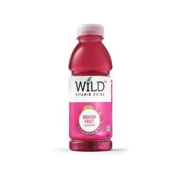 Wild Vitamin Drink Dragon Fruit Flavoured 400ml Pack of 12 - Vitamin C B5 B6 B12 Contains Electrolytes Hydration Drink