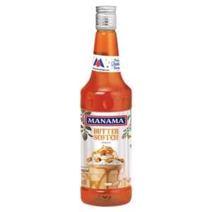 Manama Butterscotch Syrup | Mixer for Mocktails, Cocktails, Drinks, Juices, Beverages | Non Alcoholic Mix 750ML Bottle