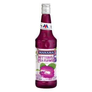 Manama Butterfly Pea Flower Syrup | Mixer for Mocktails, Cocktails, Drinks, Juices, Beverages | Non Alcoholic Mix 750ML Bottle