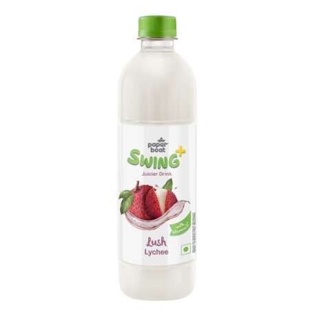 Paper Boat Swing Lush Lychee Juice, Litchi Drink Enriched with Vitamin D, No Gmos, 600 ml