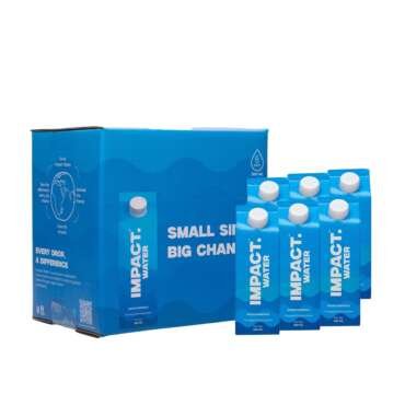 Impact Water – Premium Mineral-Enriched Drinking Water, 500ml (Pack of 6) | Eco-Friendly Paper-Based Carton | 100% Recyclable | BPA-Free | Sustainable & Safe Packaging