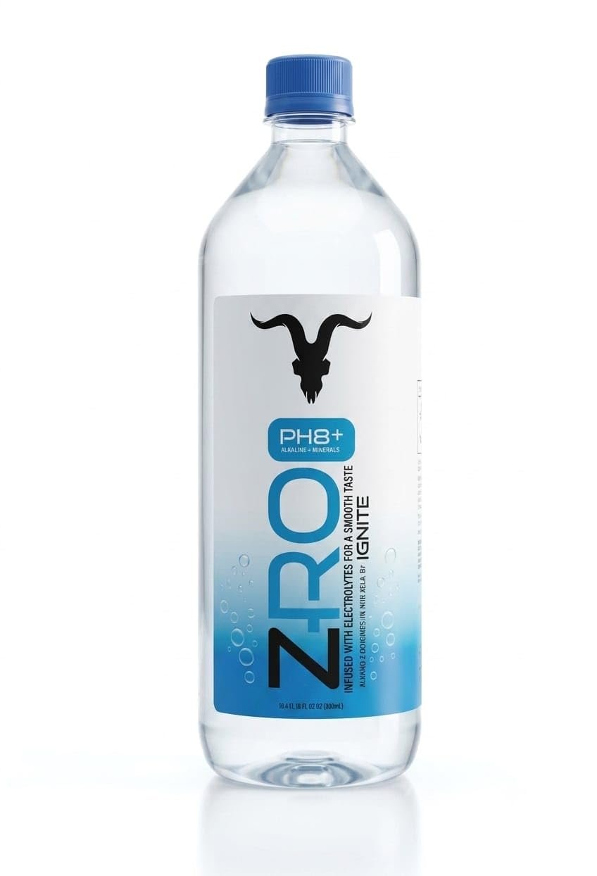 IGNITE pH 8+ Alkaline Water with Calcium & Magnesium Minerals | Zero Calories Non-Carbonated Purified Drinking Water | Leak Resistant Bottles for Home, Office & Travel | Pack of 15, 1 Litre Each