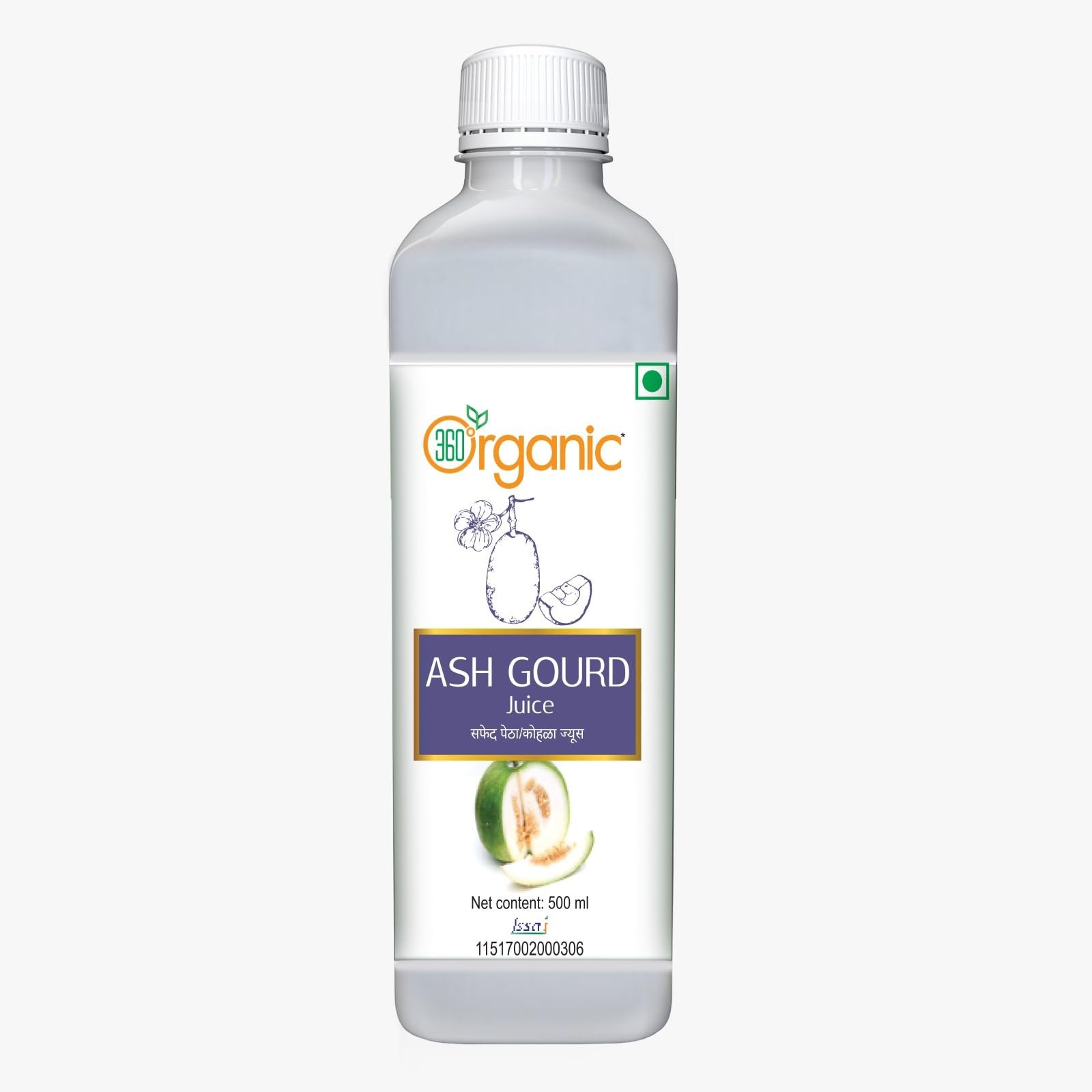 360 DEGREEORGANIC Ash Gourd Juice (Safed Petha Juice) - 500 ml