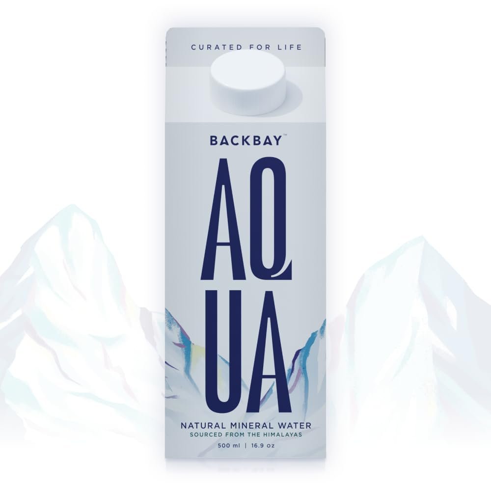 Backbay Aqua Mineral Water - 500ml (Pack of 6 Units) | Mineral Water from the Himalayas | Naturally occurring minerals & electrolytes | Eco-friendly Carton with Bio Cap | Hydrating and Refreshing
