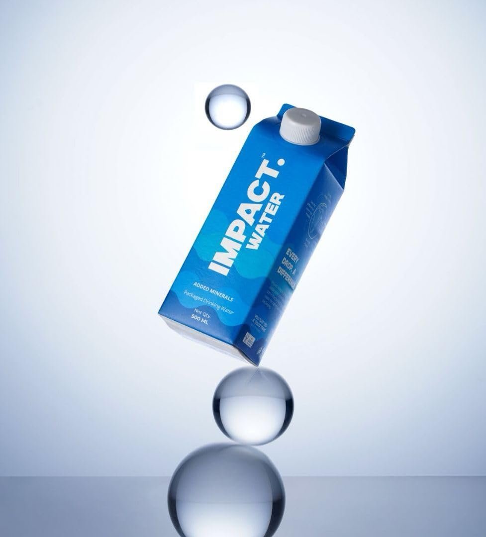 Impact Water – Premium Mineral-Enriched Drinking Water, 500ml (Pack of 6) | Eco-Friendly Paper-Based Carton | 100% Recyclable | BPA-Free | Sustainable & Safe Packaging - Image 3