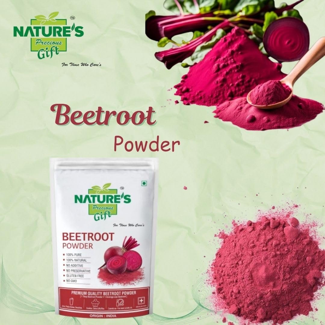 NATURE’S GIFT – FOR THOSE WHO CARE’S Beetroot Powder 100 g | Pure Beet Root Powder | Suitable for Smoothies, Baking, Beverages and DIY Cosmetic Use - Image 2