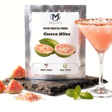 MOCKITO Guava Bliss Mocktail Mixer | Pack of 4 Sachets | Non-Alcoholic Tropical Summer Drink | Natural Guava Flavour | Mix with Soda or Sparkling Water | Instant Party Drink