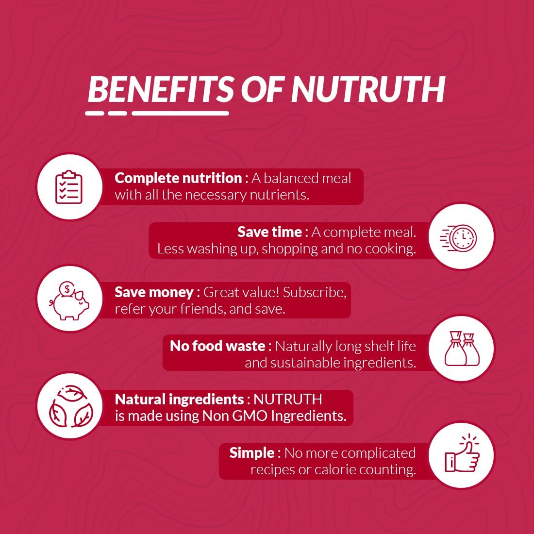 NUTRUTH-High Protein Meal Replacement Strawberry Flavoured Slim Shake | 21Gm Protein/Serving | Weight Control & Management Protein Shake (500 Gm) (Pack of 2) - Image 6