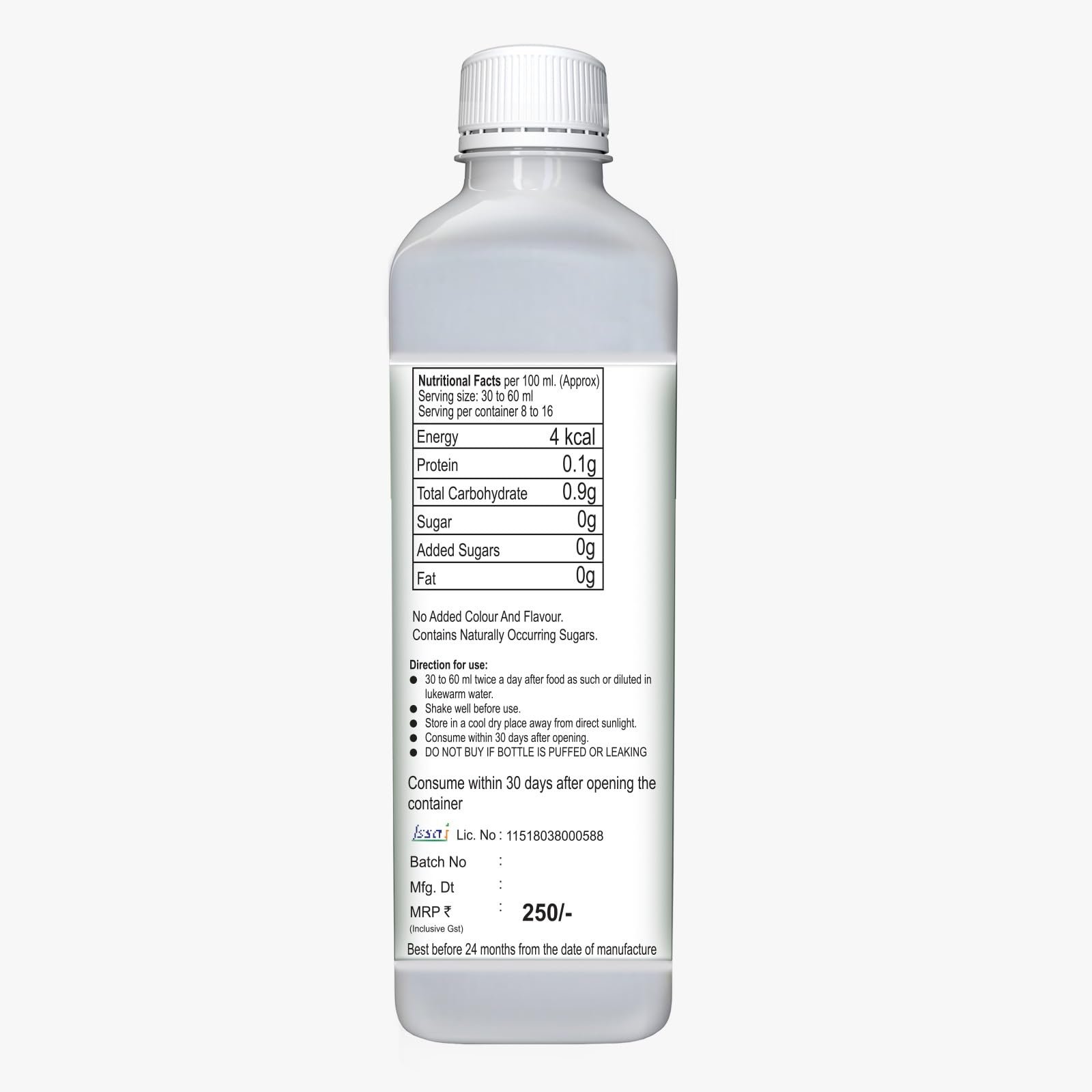 360 DEGREEORGANIC Ash Gourd Juice (Safed Petha Juice) - 500 ml - Image 2