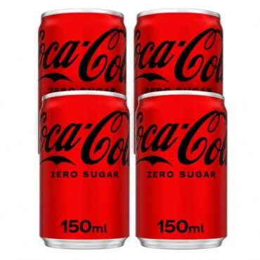 Coca-Cola Zero Sugar Soft Drink, 150ml, Pack of 4
