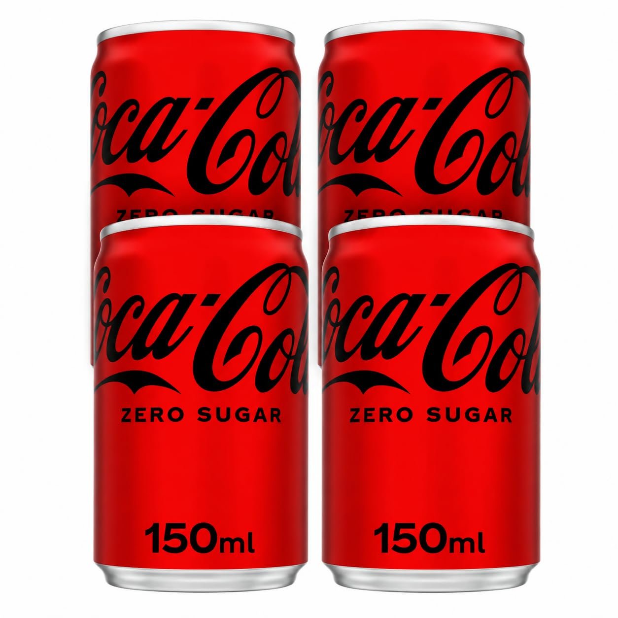 Coca-Cola Zero Sugar Soft Drink, 150ml, Pack of 4