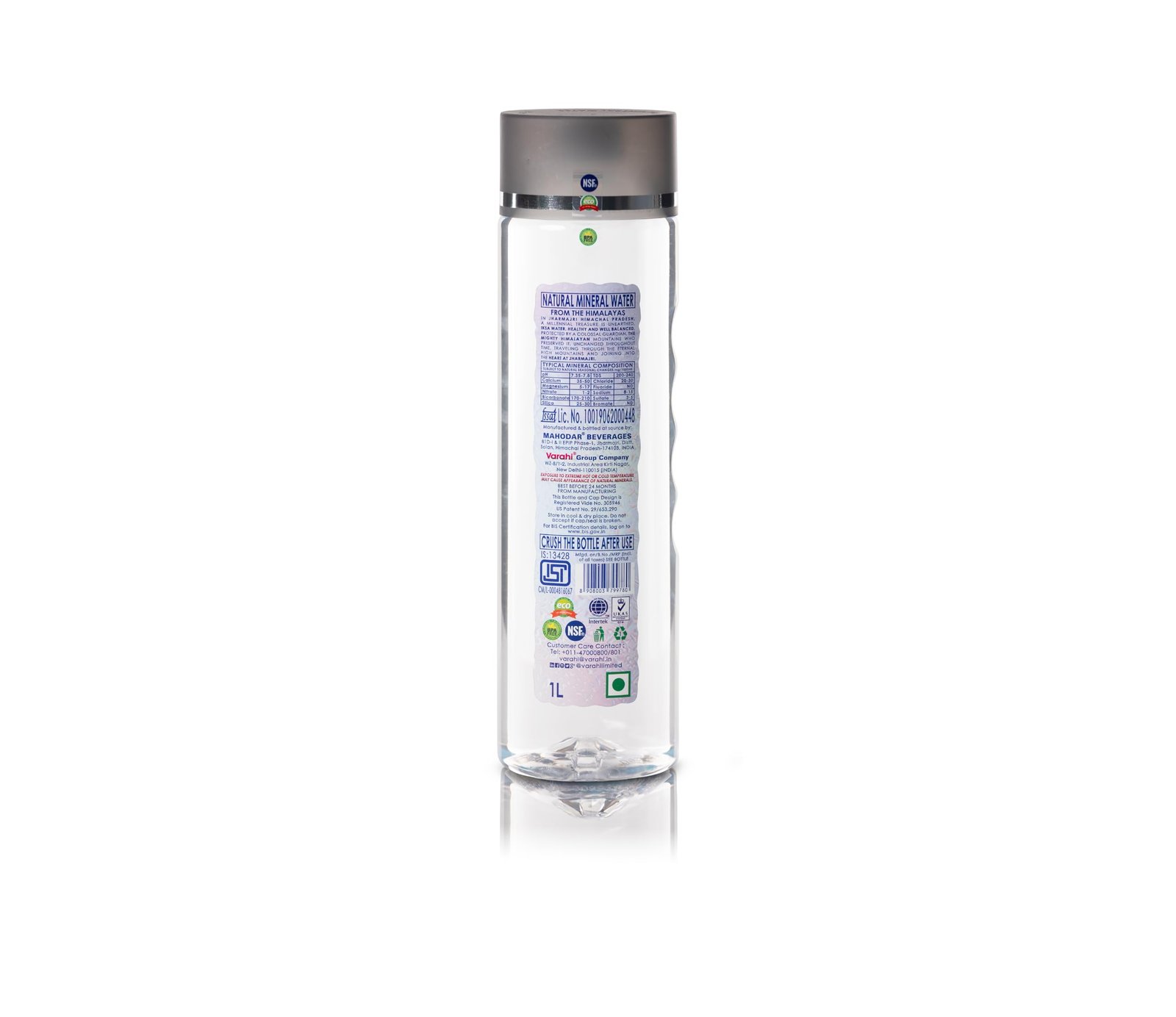 VARAHI Iksa Still Natural Mineral Water -1Litre (12 Bottles)| Natural Mineral Water From The Himalayas - Image 2