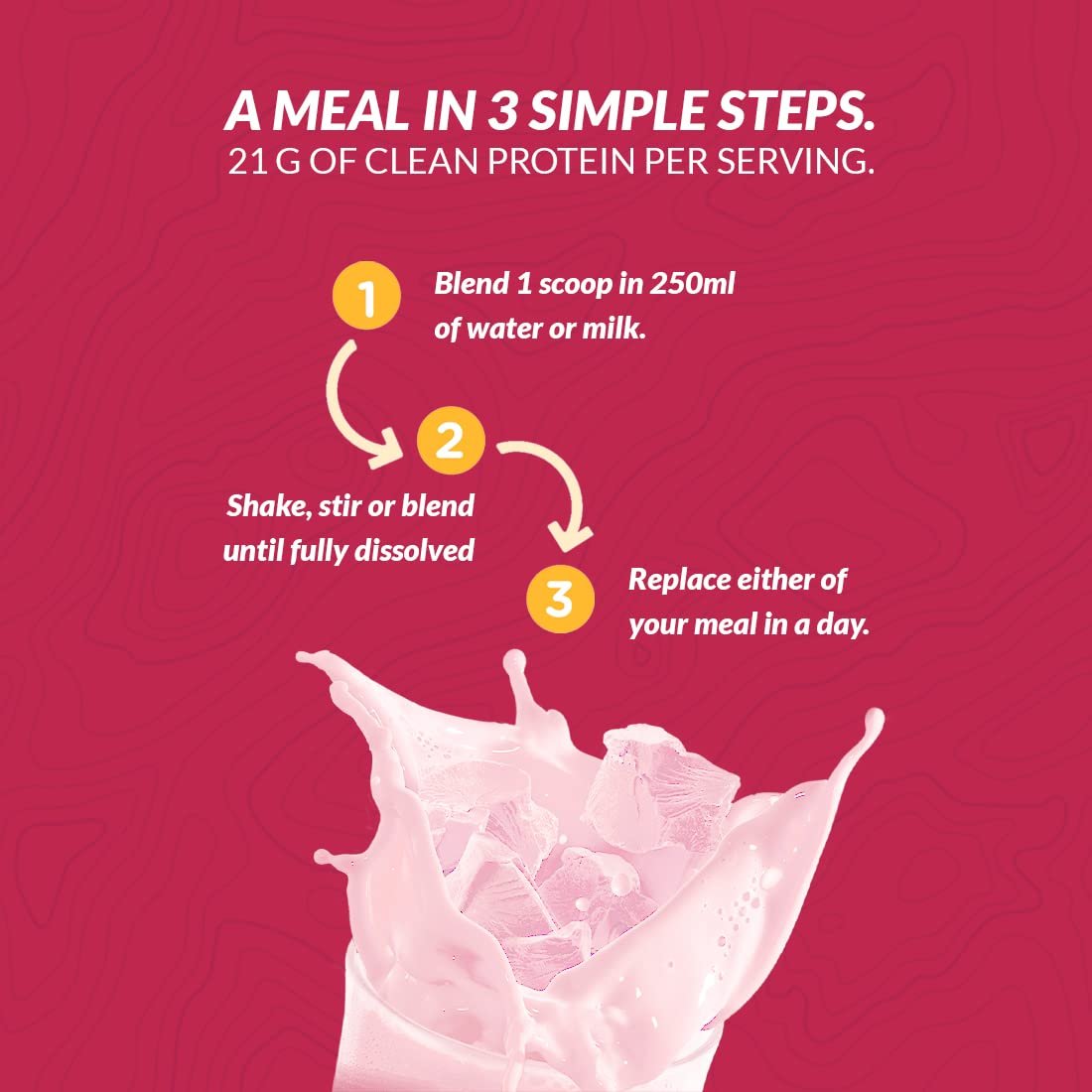 NUTRUTH-High Protein Meal Replacement Strawberry Flavoured Slim Shake | 21Gm Protein/Serving | Weight Control & Management Protein Shake (500 Gm) (Pack of 2) - Image 5