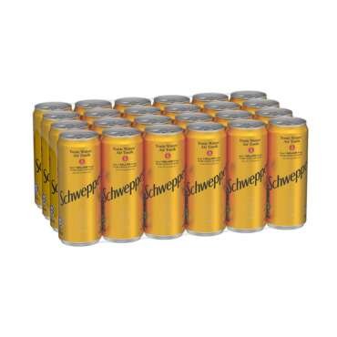Schweppes Tonic Water, Carbonated Soft Drink, Each 320ml X Pack of 24 Cans, From Vietnam) Get Flavourito Kunafa Chocolate 20g Absolutely Free By DECADENT FOODS