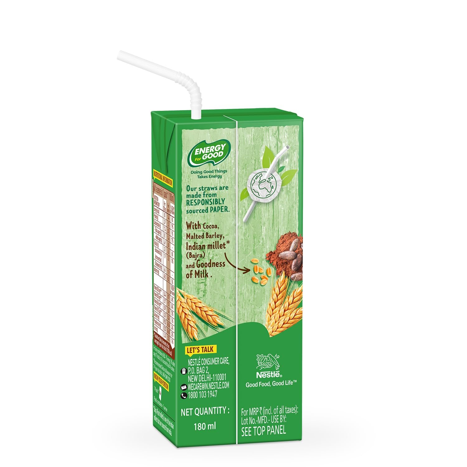 Nestlé MILO Ready-to-Drink Health Drink with Millets, Chocolate, 180ml - Image 2