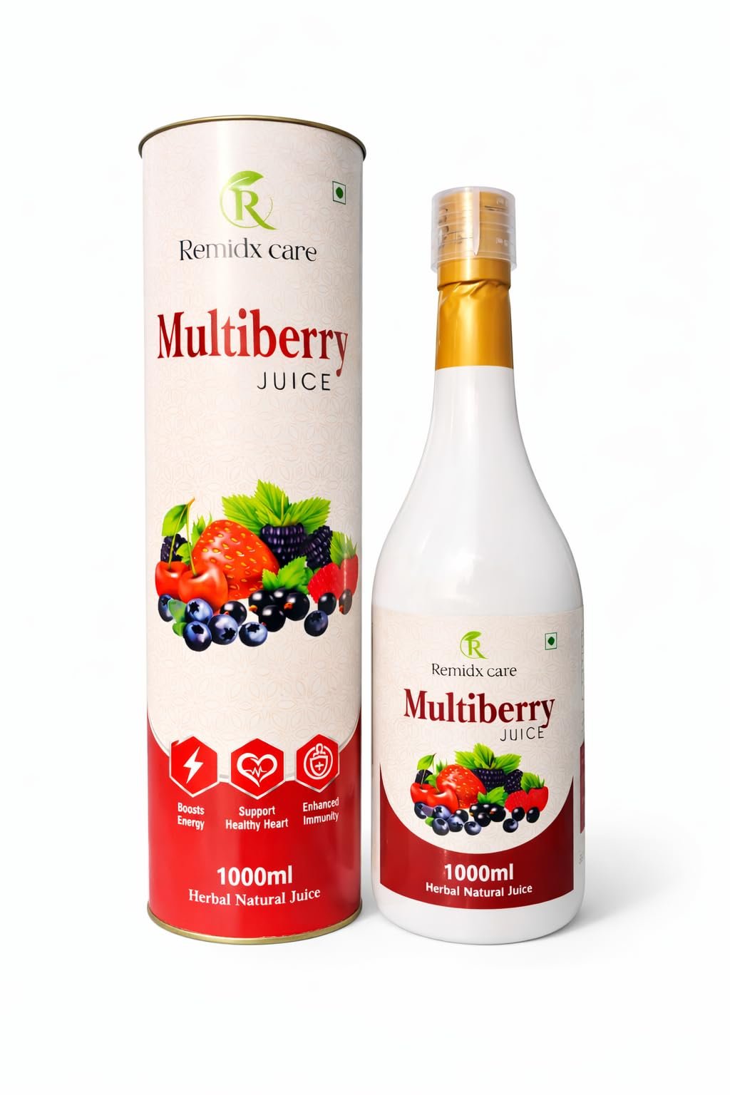 Multiberry Juice 1000ml Herbal Natural Drink with Blueberry Acai Berry Goji Noni Amla Ashwagandha Green Tea Mixed Fruit Wellness Beverage for Men & Women. - Image 2
