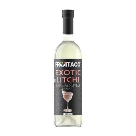 Fruitaco Litchi Syrup Perfect Mixer for Enhancing Mocktails & Cocktails, Drinks, Shakes, Juices and Mojitos at Parties, Conveniently Packaged in a 750ml Bottle for All Your Mixing Needs Non-Alcoholic