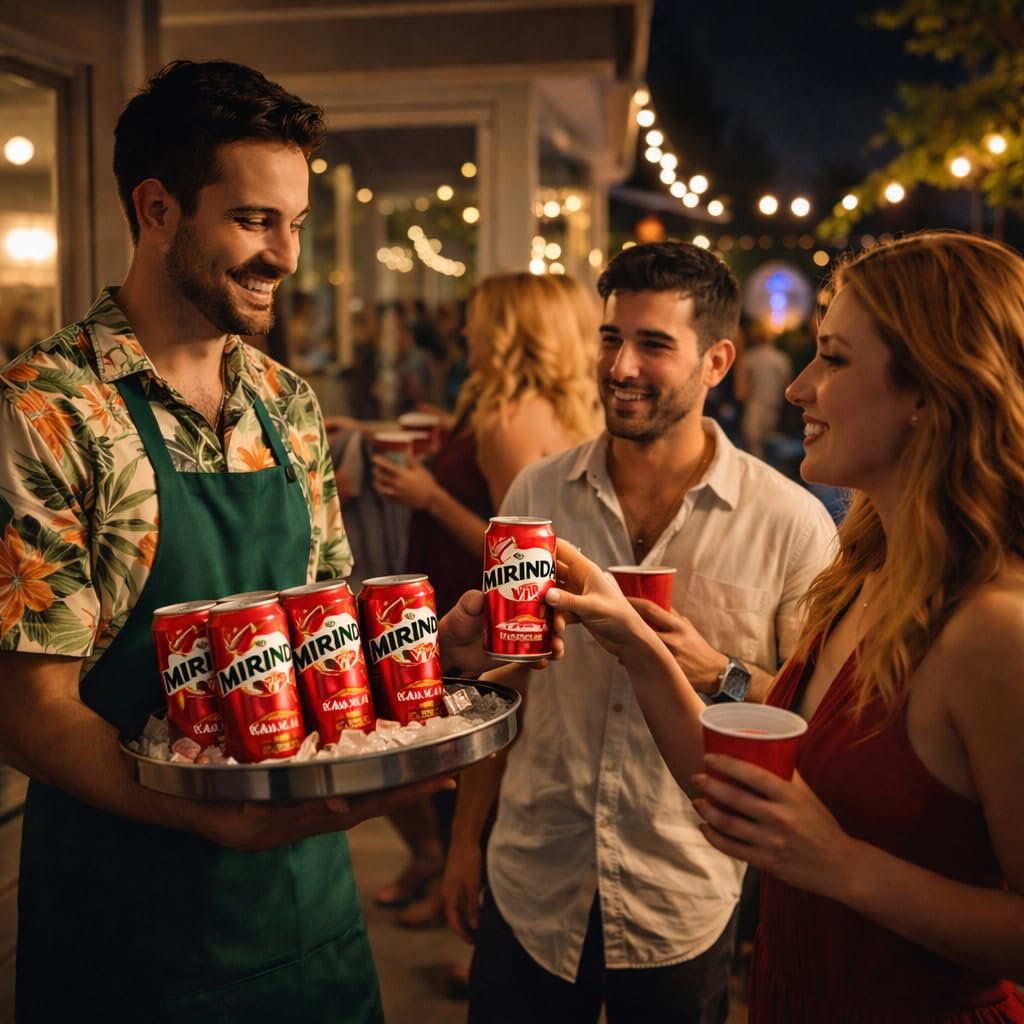 MiRINDA Xá Xị (Sarsaparilla) Berry Flavoured Carbonated Soft Drink (Pack of 3) 320ml Can By COUGAR, Refreshing Fizzy Soda Beverage, Sweet & Aromatic Sparkling Drink, Ready to Serve Chilled, Single Serve for Parties, Picnics & Everyday Refreshment - (Impor - Image 5