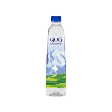 Qua Natural Mineral Water | 500ml x 24 | From the Himalayan Foothills | Rich in Calcium, Magnesium and Other Minerals | Naturally Alkaline | India’s Finest Water | pH 8+