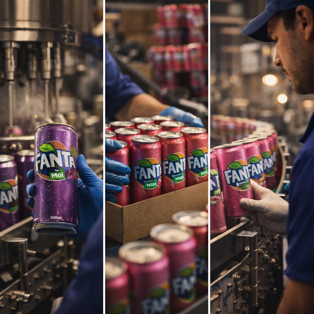 FANTA - Grape, Strawberry & Lychee Flavoured Carbonated Soft Drink Combo Pack (320ml) Each Cans By COUGAR | Refreshing Fizzy Fruit Beverages | FREE PRESTIGE PISTACHIO WAFFI INCLUDED | Chilled Ready To Drink Soda Pack – (Imported - MALAYSIA) - Image 7