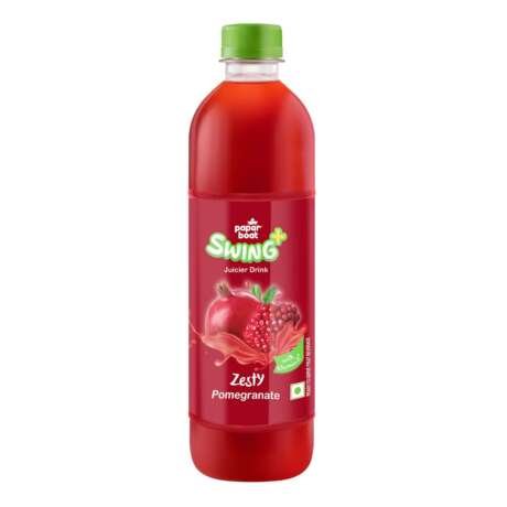 Paper Boat Swing Zesty Pomegranate Juice, Enriched with Vitamin D, No Gmos, 600 ml
