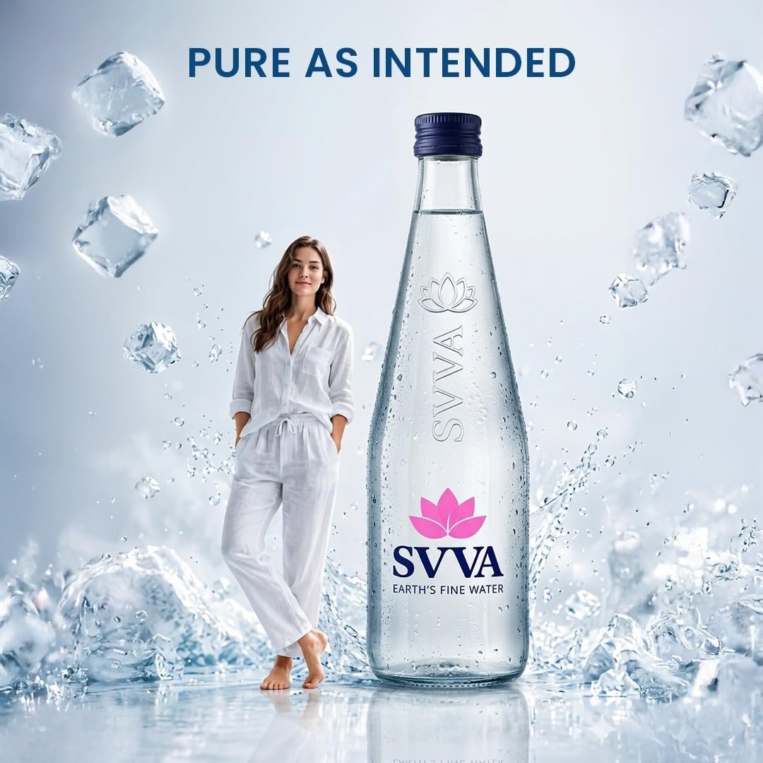 SVVA Earth's Finest Water Premium Subterranean Water | 250 ML Pack 4 (Glass), Alkaline pH 8+ | Balanced Mineral Essential Healthy Mineral Hydration | Premium Glass Bottle Refillable Bottle - Image 6