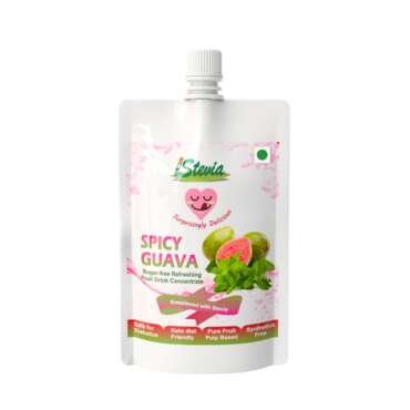 iStevia Spicy Guava Drink Concentrate 200ml | Natural & Real Fruit Juice | Stevia Sweetened | Zero Sugar Refreshing Guava Beverage | Healthy Drink for Diabetics, Keto & Fitness Lifestyle