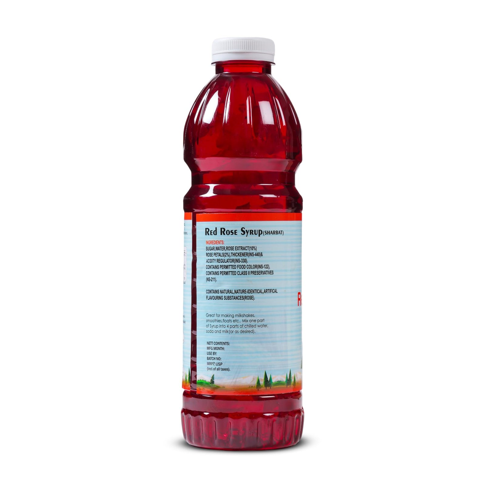 Caneen Red Rose Syrup 1ltr | Premium Rose Drink Syrup for Mocktails, Cocktails, Milk, Juices & Summer Beverages | Refreshing Floral Flavor | Non-Alcoholic Drink Mixer | pack of 1 - Image 3