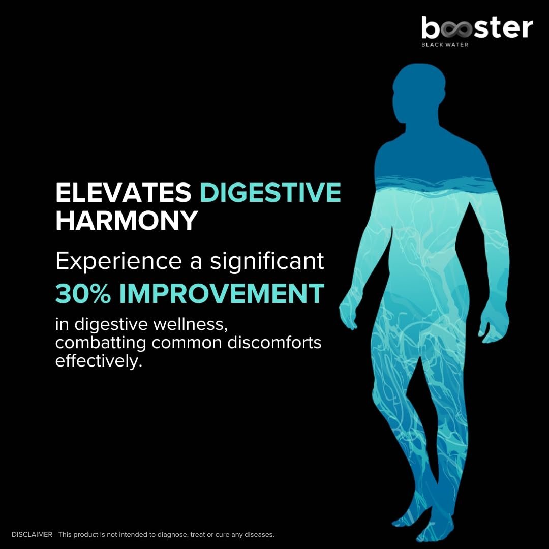 Booster Black Alkaline Drink | Superior Hydration With Infused Essential Minerals | 8+ pH Alkaline (500 ML Each Can) Better than Bottled Water & Mineral water(Pack of 12) - Image 4
