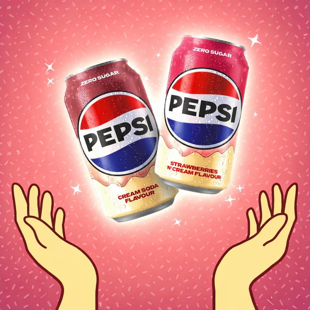 Pepsi Zero Sugar Cream Soda Flavour Soft Drink By COUGAR | (Pack Of 6) - 330ml Can | Zero Calories Carbonated Beverage | Smooth & Classic Creamy Taste | Refreshing Chilled Soda Drink - (IMPORTED-UK) - Image 7