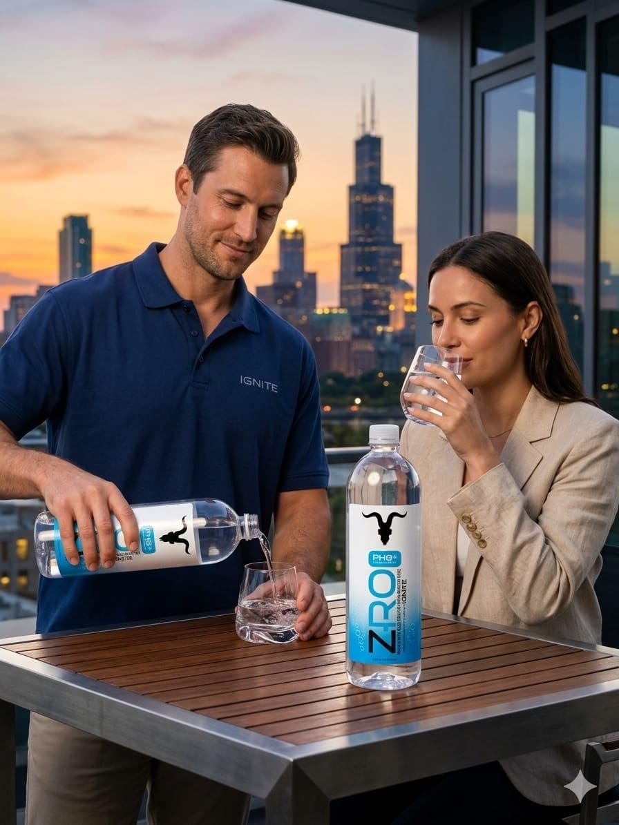 IGNITE pH 8+ Alkaline Water with Calcium & Magnesium Minerals | Zero Calories Non-Carbonated Purified Drinking Water | Leak Resistant Bottles for Home, Office & Travel | Pack of 15, 1 Litre Each - Image 3