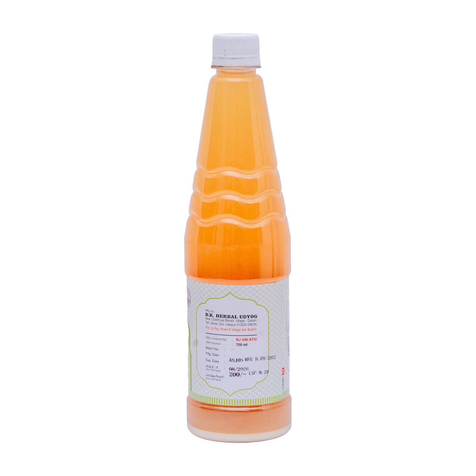 D-Kare Amalki Swaras (Fresh Amla Juice) | Ayurvedic Herbal Drink | Indian Gooseberry Extract | Emblica Officinalis Beverage | Traditional Wellness Formula | Hygienically Processed & Packed - 700ml - Image 2