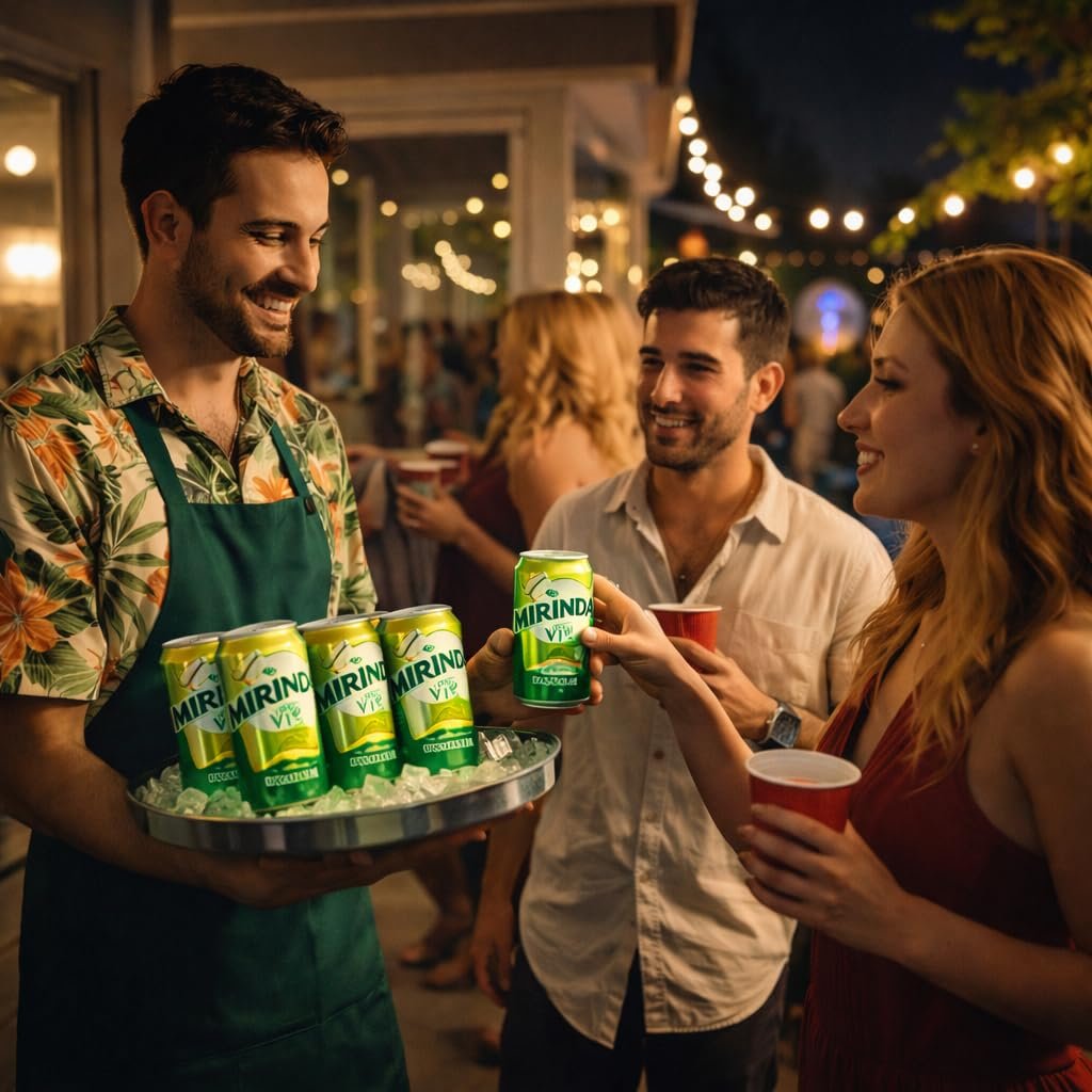 Mirinda Citrus Carbonated Soft Drink (Pack of 6) 300ml Can By COUGAR, Refreshing Fizzy Citrus Soda, Delicious & Flavourful Sparkling Beverage, Sweet & Tangy Taste, Ready to Serve Chilled, Single Serve Can for Parties & Everyday Refreshment - (Imported-UAE - Image 5