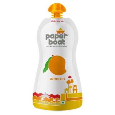 Paper Boat Aamras, Mango Fruit Juice, No Added Preservatives and Colours (200ml/215ml)