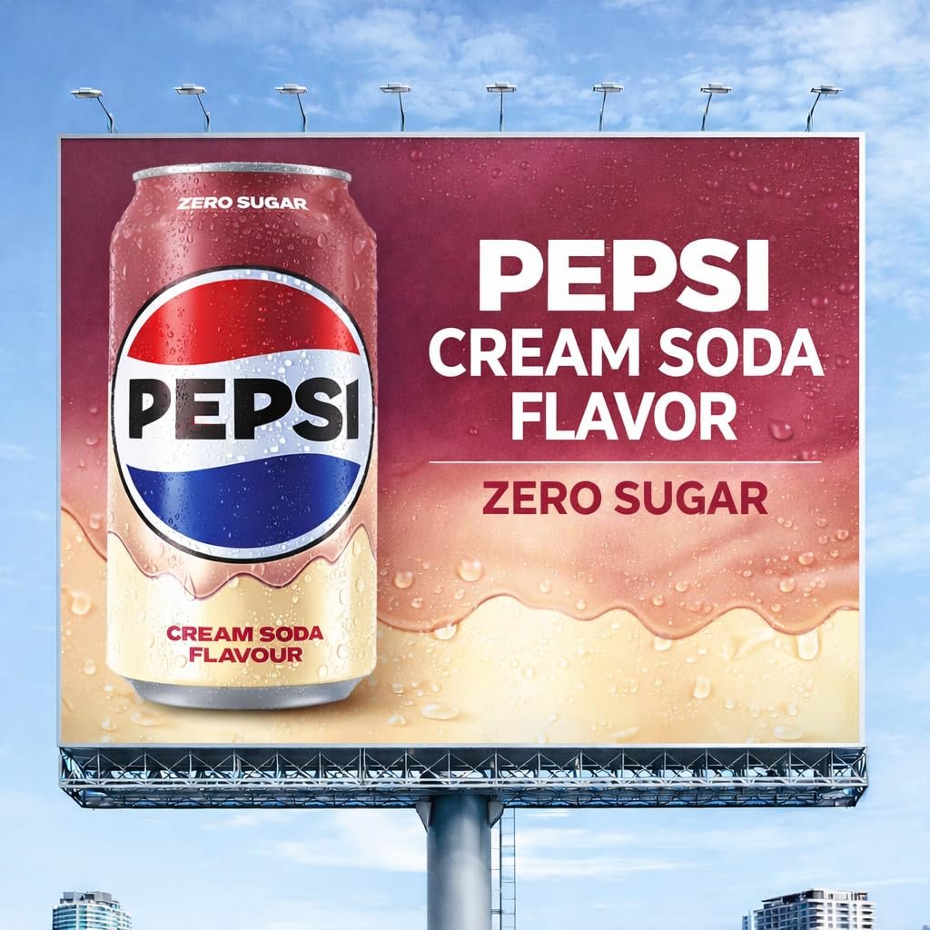 Pepsi Zero Sugar Cream Soda Flavour Soft Drink By COUGAR | (Pack Of 6) - 330ml Can | Zero Calories Carbonated Beverage | Smooth & Classic Creamy Taste | Refreshing Chilled Soda Drink - (IMPORTED-UK) - Image 8
