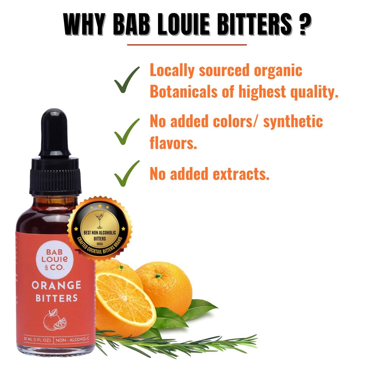 Bablouie & Co. Bitters Traveller set pack of 4 | 30 ml Bitters pack Non-Alcoholic Craft Bitters | Distinct Citrus Notes | Old Fashioned, Manhattan, Negroni, Sidecar & Cocktails - Image 3