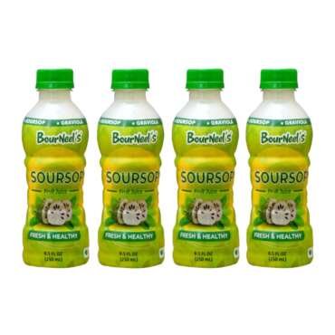 BourNeel's® Soursop Fruit Juice Pack of 4 | Soursop Graviola Laxman Phal Fruit Pulpy Juice Drink | High Vitamin C |