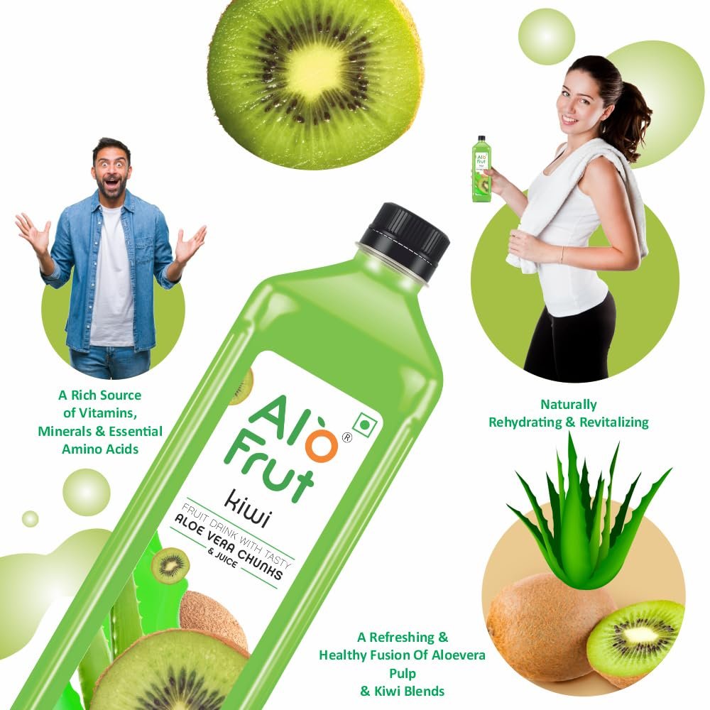 Alo Frut Kiwi, Litchi & Guava Fruit Drink with Aloe Vera Chunks – 150ml (Pack of 30) | Refreshing Juice with Fruits & Aloevera Goodness | Ready-to-Serve Fruit Juice - Image 6