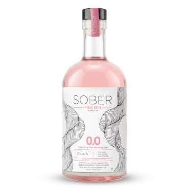 SOBER Pink Gin Alternative | 0.0% ABV Zero Alcohol Drink | Premium Non Alcoholic Gin | Strawberry Raspberry Rose Notes | Sugar Free Zero Calorie | 750ml