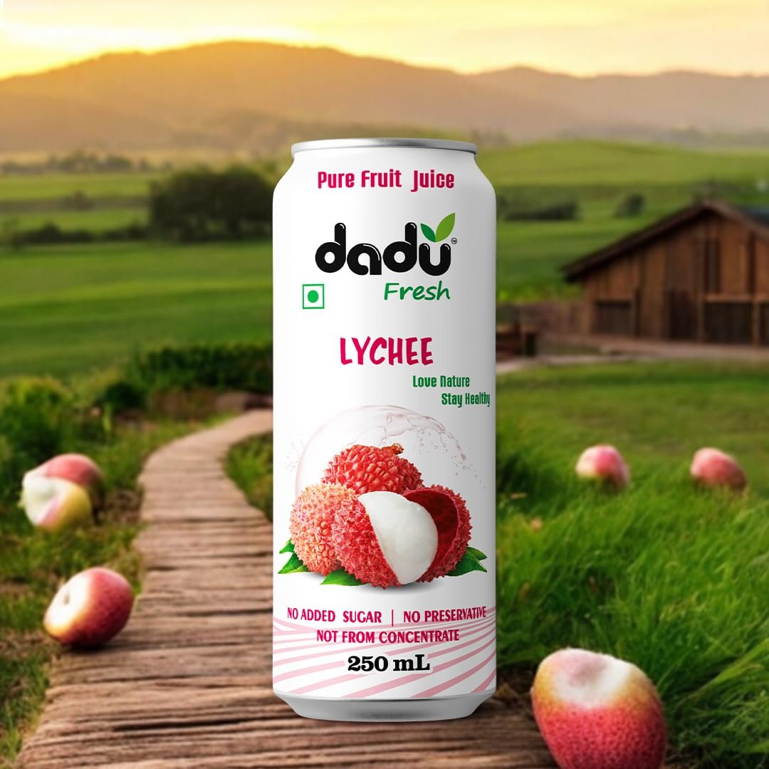 Dadu Fresh Lychee Juice | Naturally Sweet & Refreshing Drink Rich in Vitamin C & Antioxidants | Supports Hydration, Immune Health & Skin Radiance | No Added Sugar - 250 ML (Pack of 6) - Image 4