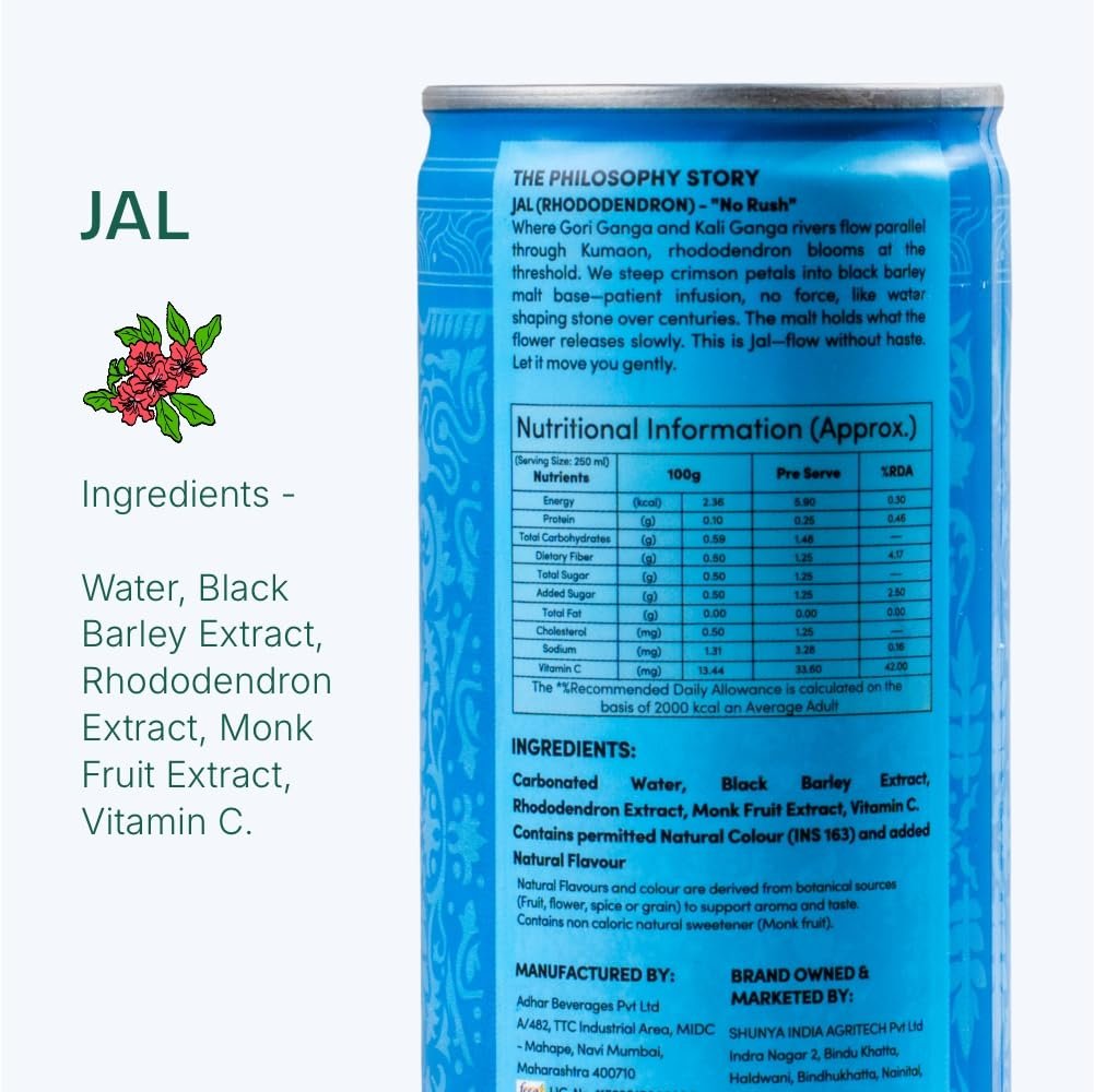 Rhododendron (Buransh) Botanical Malt Brew Pack of 6 Energy Drink, 250ml- Natural Anthocyanins- 2g Fiber per Can- Zero Added Sugar- Low Calorie Drink for Daily Refreshment & Wellness - Image 3