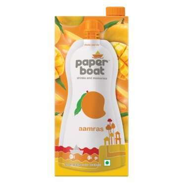 Paper Boat Aamras, Mango Fruit Juice, No Added Preservatives and Colours (1L)