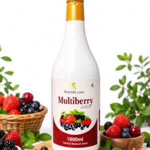 Multiberry Juice 1000ml Herbal Natural Drink with Blueberry Acai Berry Goji Noni Amla Ashwagandha Green Tea Mixed Fruit Wellness Beverage for Men & Women.
