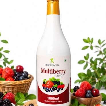 Multiberry Juice 1000ml Herbal Natural Drink with Blueberry Acai Berry Goji Noni Amla Ashwagandha Green Tea Mixed Fruit Wellness Beverage for Men & Women.