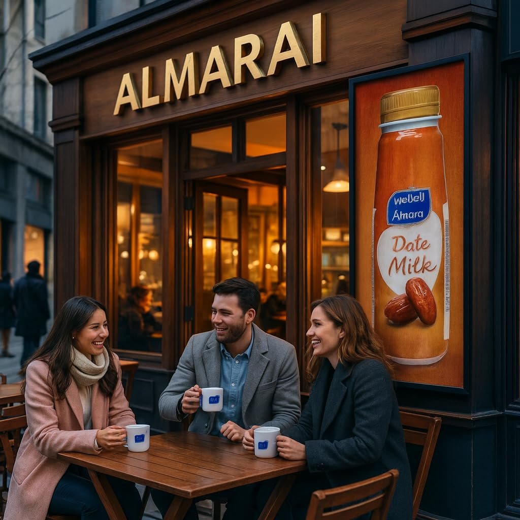 Almarai Date Milk Drink 225ml By COUGAR | Premium Real Date Flavor | High Calcium & Vitamin A & D | UHT Treated Fresh Cow’s Milk | Smooth, Creamy & Sweetened Beverage | Imported Middle Eastern Authentic Taste | FREE 1 Prestige Waffi Pistachio Wafer Bars – - Image 7