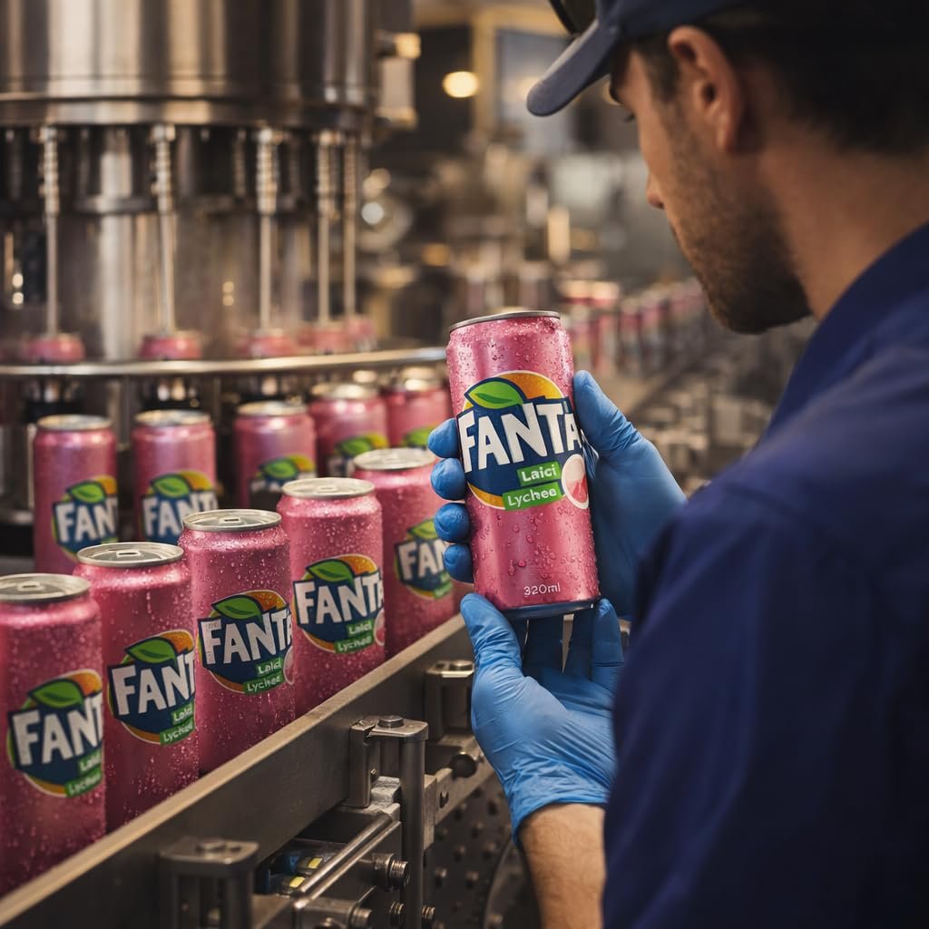 FANTA - Lychee Flavoured Carbonated Soft Drink (3 x 320ml), By COUGAR | Refreshing Fizzy Fruit Beverage | Sweet Tropical Lychee Taste | Chilled Ready To Drink Soda | Party & Everyday Refreshment Drink – (Imported - MALAYSIA) - Image 7
