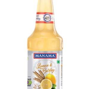 Manama Lemon Barley Syrup 750ML Mixer for Mocktails, Cocktails, Drinks, Juices, Beverages, Non Alcoholic Mix