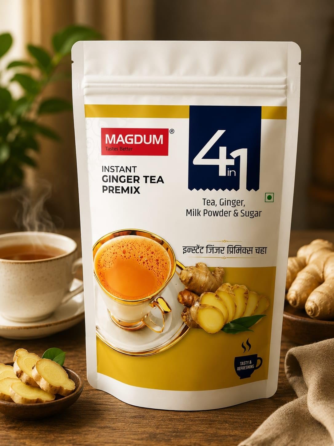 Magdum 4-in-1 Instant Ginger Tea Premix | Since 1934 - Image 2