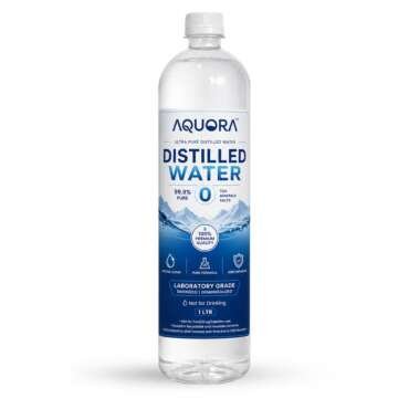 UltraPure Laboratory Grade Distilled Water – Advanced Zero Mineral Filtration, Medical, Industrial & Appliance Use (1 LTR)