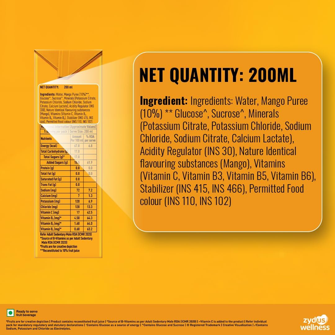 Glucon-D Activon, Ready to Drink Beverage, Replenishes | Reenergizes | Refreshes | Mango Flavour | 200ml - Image 4